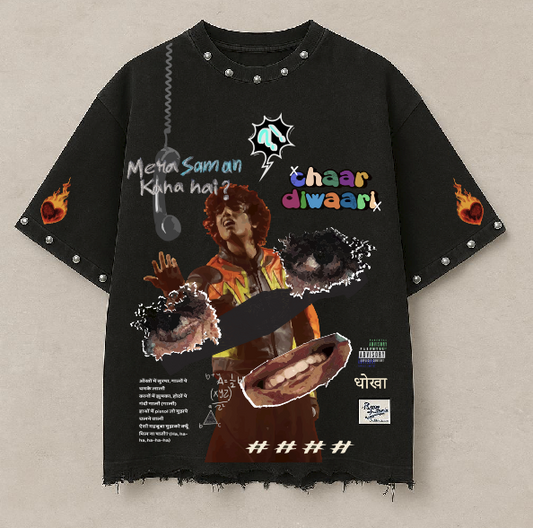 (PRE ORDER) - CHAR DIWARI OVERSIZE TSHIRT (BOXY FIT)
