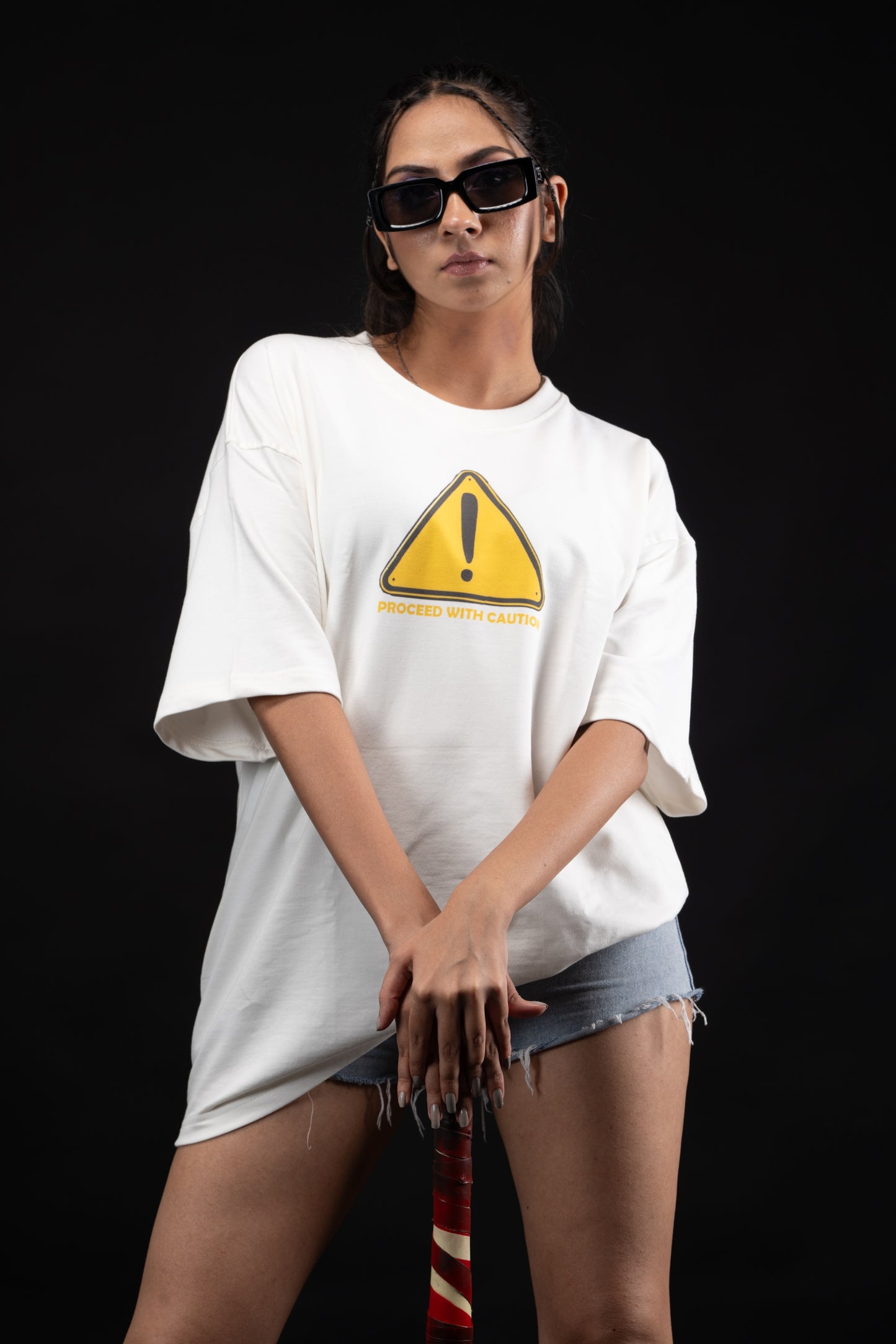 Proceed with Caution Oversized T-shirt