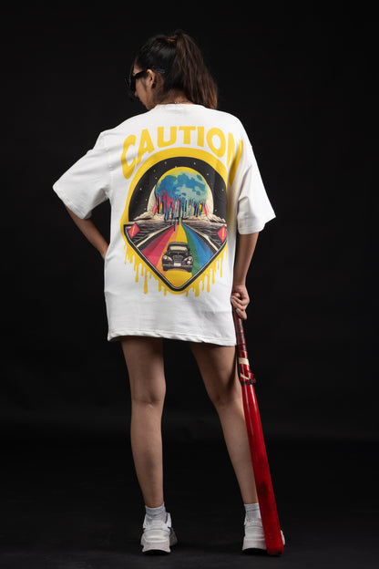 Proceed with Caution Oversized T-shirt