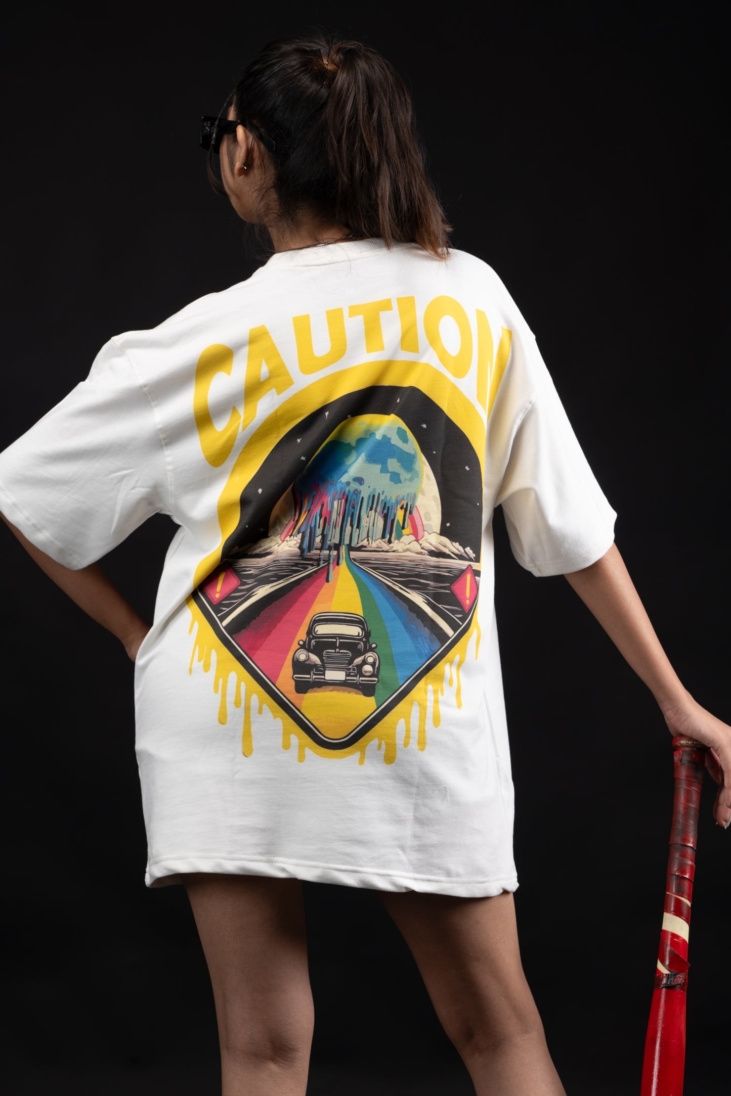 Proceed with Caution Oversized T-shirt