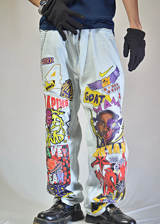 NBA CUSTOM DENIMS  – “LEGENDS NEVER DIE” (1 OF 1)